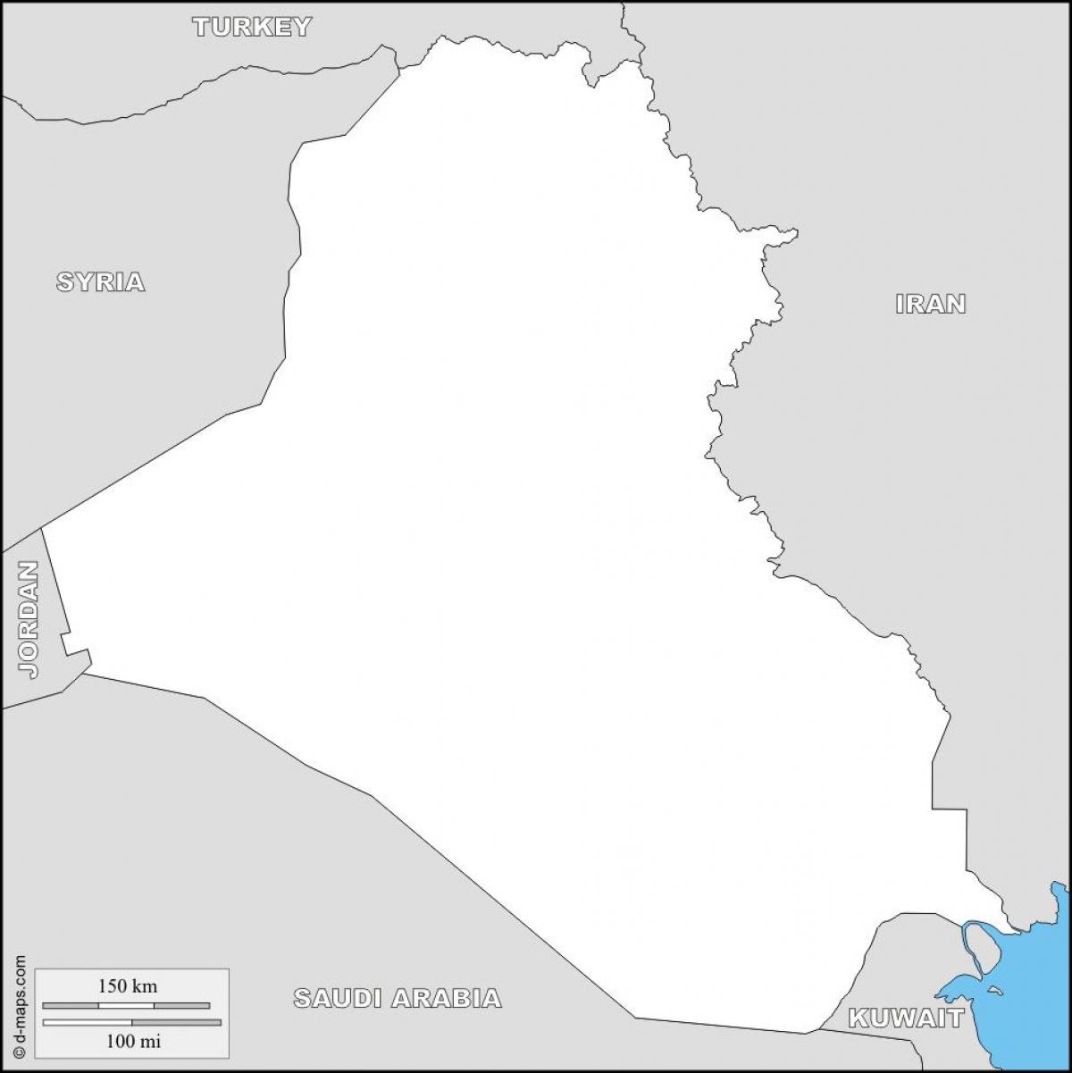 Քարտեզ Իրաքի դատարկ