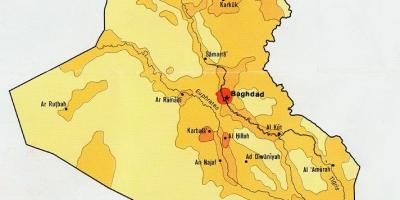 Քարտեզ բնակչության Իրաքի 