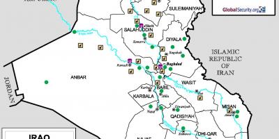 Քարտեզ Իրաքի օդանավակայանների